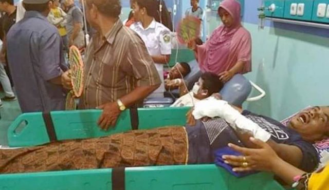 WhatsApp Image 2018-11-24 at 19.15.19 Tujuh warga Pidie harus dirawat di rumah sakit korban letusan balon berisikan gas, Sabtu (24/11/2018). (Foto/Muhammad Riza)