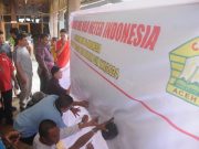 Dukungan terhadap Aceh-Sumut sebagai tuan rumah PON XXI dimulai dari Kilometer Nol, Sabang, ditandai dengan penandatanganan deklarasi 31 KONI se Indonesia. (Foto/Aldin NL)