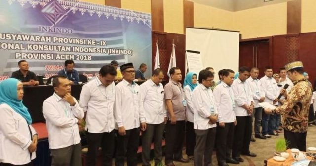inkindo Pengukuran DPP Inkindo Aceh periode 2018-2022 di Hermes Hotel Banda Aceh, Sabtu, (5/5/2018) (Foto/Ist)