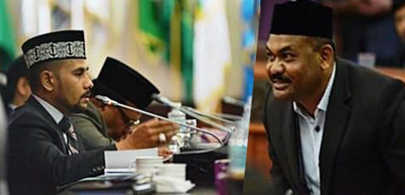 Muharuddin (kanan), mantan Ketua DPRA dan Sulaiman (kiri), Ketua DPRA Aceh, sekarang. (Foto/Ist)
