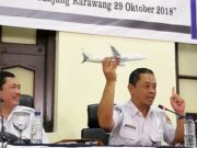 Kepala Sub Komite Penerbangan KNKT, Kapten Nur Cahyo Utomo, saat memberi keterangan pers pada Rabu (28/11/2018). Hari ini KNKT mengklarifikasi keterangan sebelumnya. (Foto/Ist)