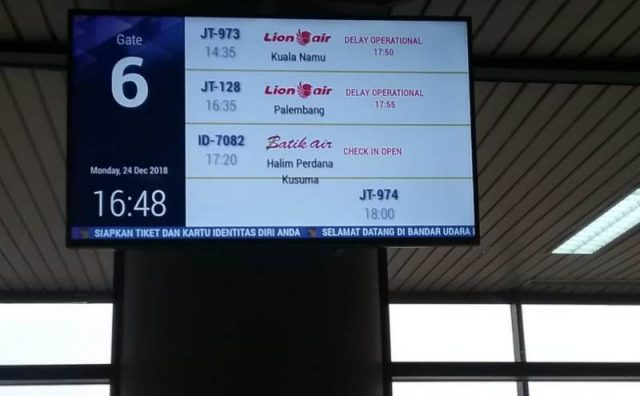 WhatsApp Image 2019-01-13 at 16.28.44 Sebuah maskapai swasta mengumumkan delay hingga lebih 2 jam pada penerbangan rute Batam - Medan, menjelang tahun baru 2019. (Foto/Al-farizi)