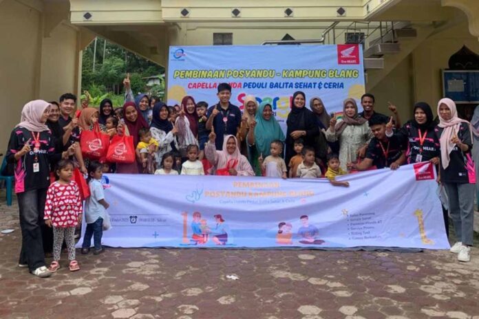 Capella Honda peduli balita sehat di Aceh Besar. Foto Ist