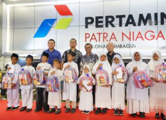 Pertamina Patra Niaga Sumbagut Salurkan Santunan bagi Anak Yatim